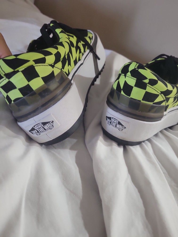 Vans Classic Era - Neon Checkerboard - Size Women 7.5