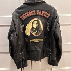 Vintage Leather Men’s Jacket Avirex thunder Canyon