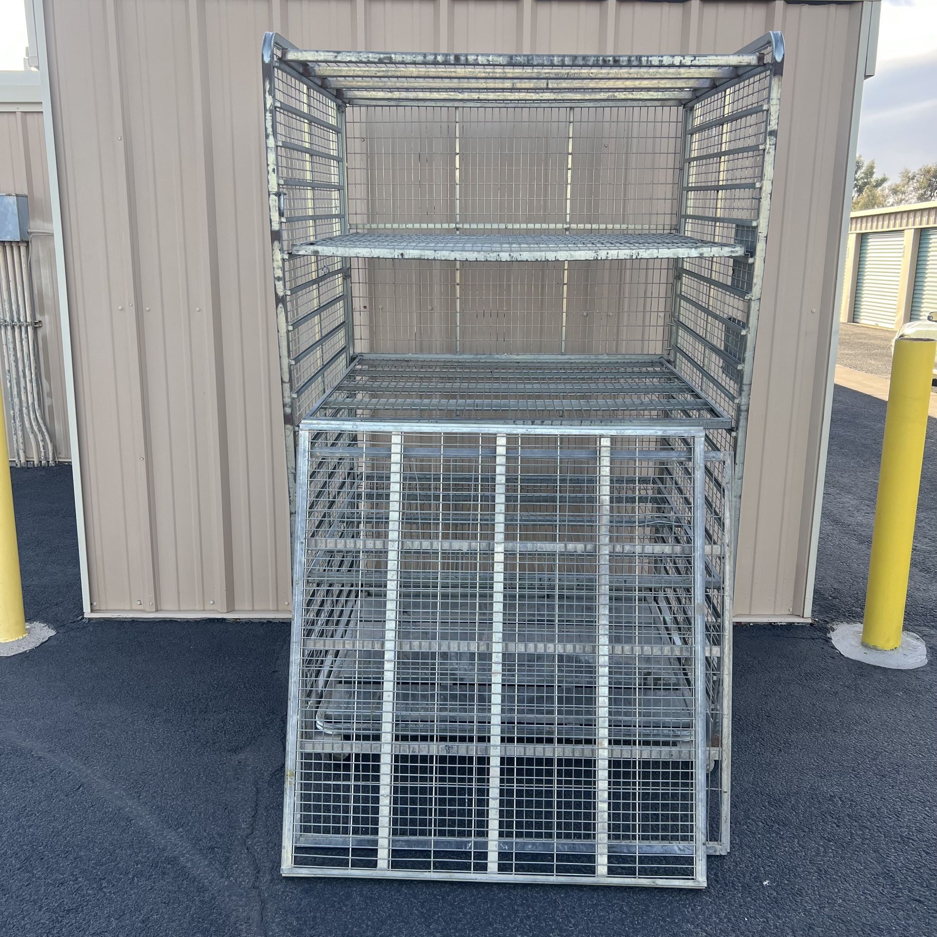 Make Offer * Huge Bakers Rack 8 Shelf Rolling Folding Square Storage Unit