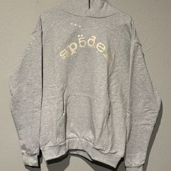 Grey Vvs Rhinestone Spider Hoodie