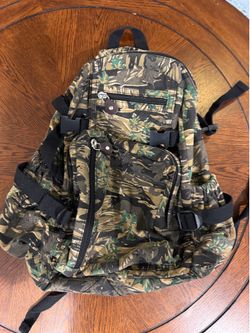 Smokey Branch Camouflage Heavyweight Canvas Compact Mini-Backpack Bag