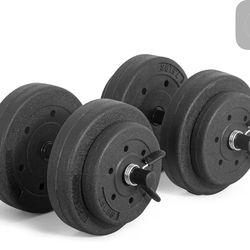 CAP Barbell 40-Pound Adjustable Cement Dumbbell Set 