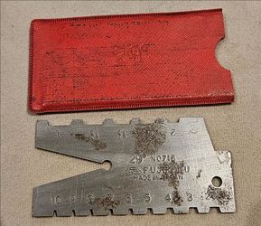 Fuii Tool No. 716 29 Degree Acme Screw Thread Gauge for Grinding & Setting Tool