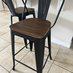 Brand New Rustic Black Bar Stools 