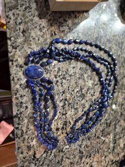 Blue stone necklace