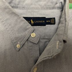 Polo Ralph Lauren Shirt Men's Blue Oxford Classic Button Down Flesh Pony