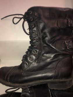Black womens combat boots