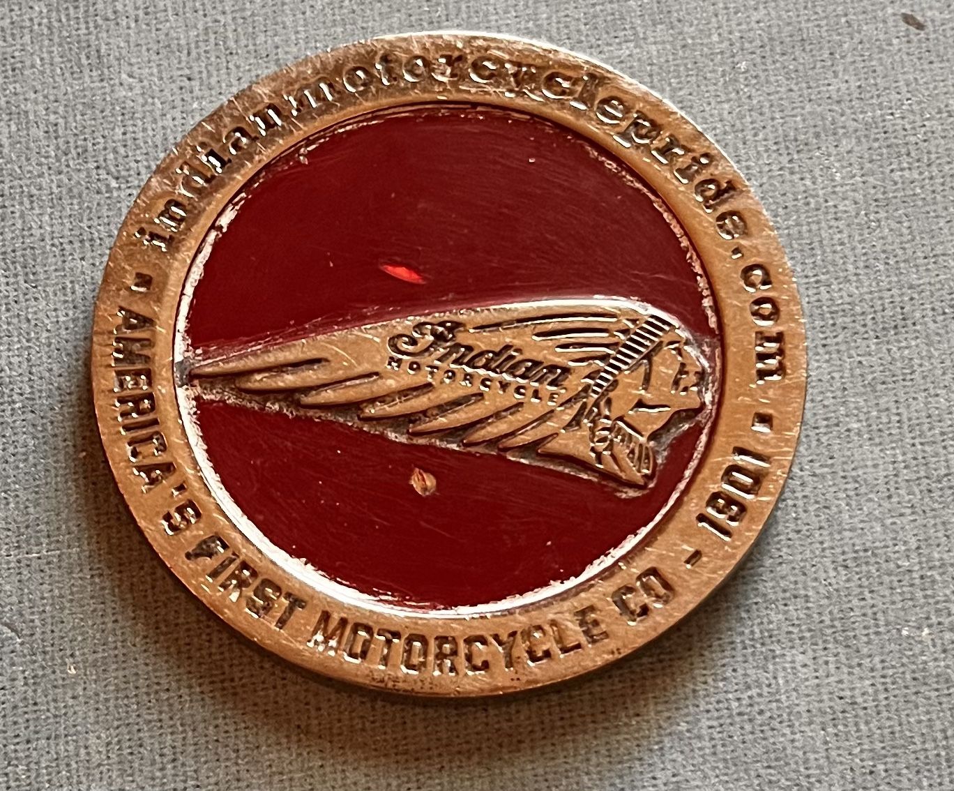 Vintage Scarce Indian Motorcycle Collectible COIN MEDALLION