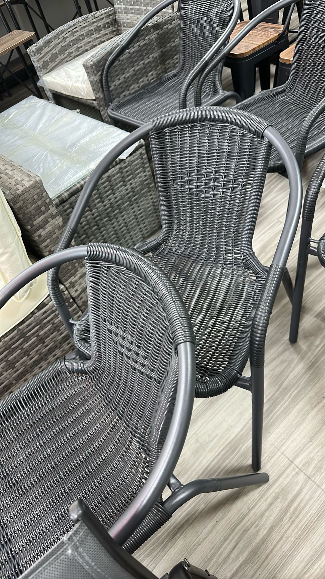 Bistro Patio And Metal Patio Chairs Stackable Chairs. 