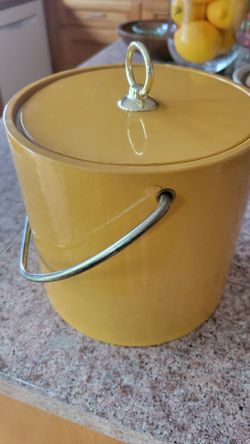 Vintage Yellow Ice Bucket