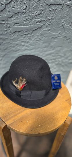 Black 100% Wool Hat