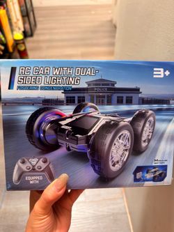 RC Car with Dual-Sided Lighting and 360 Tire Rotation