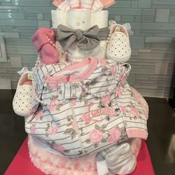 Baby Diaper Cake And Baby Baskets