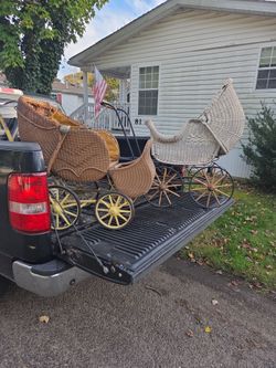 Two antique carriages, one price gets them both