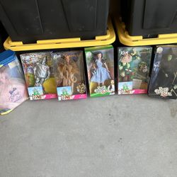 Wizard Of Oz (6 Dolls-Dorothy/ East Witch/ Lion/Tinman/S carecrow/west witch