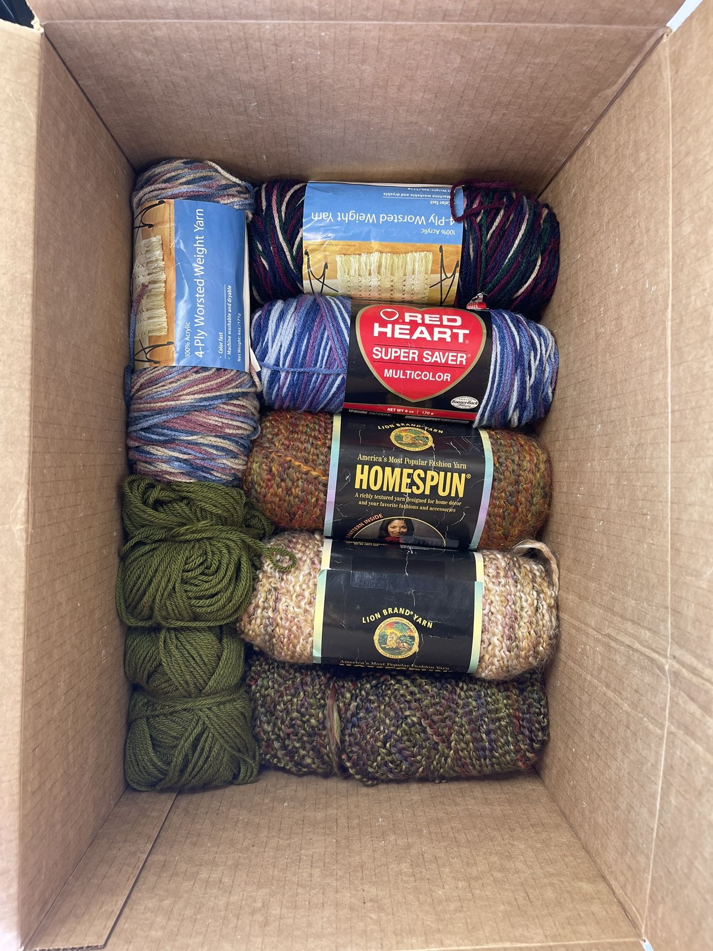 Huge Yarn Lot (23) Items 8lb 8oz