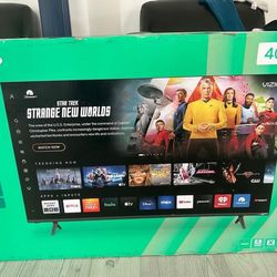 Vizio tv 40 inch smart open box new