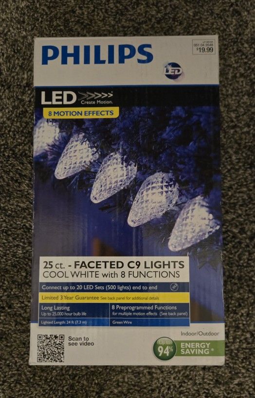 NEW LED Christmas Lights W/ 8 Functions, 25 Feet