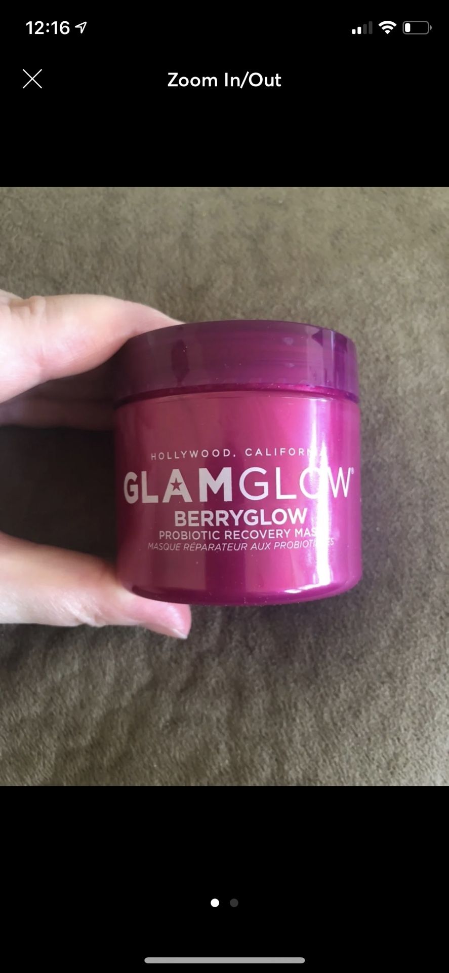 GlamGlow Berry face mask