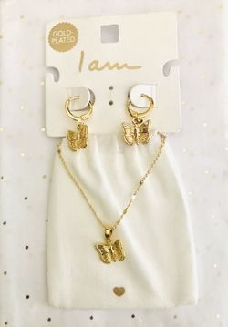 New! I Am 💖✨🦋BUTTERFLY 🦋✨💕Necklace & Earrings Set
