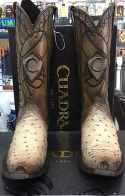 Cuadra ostrich snip toe size9