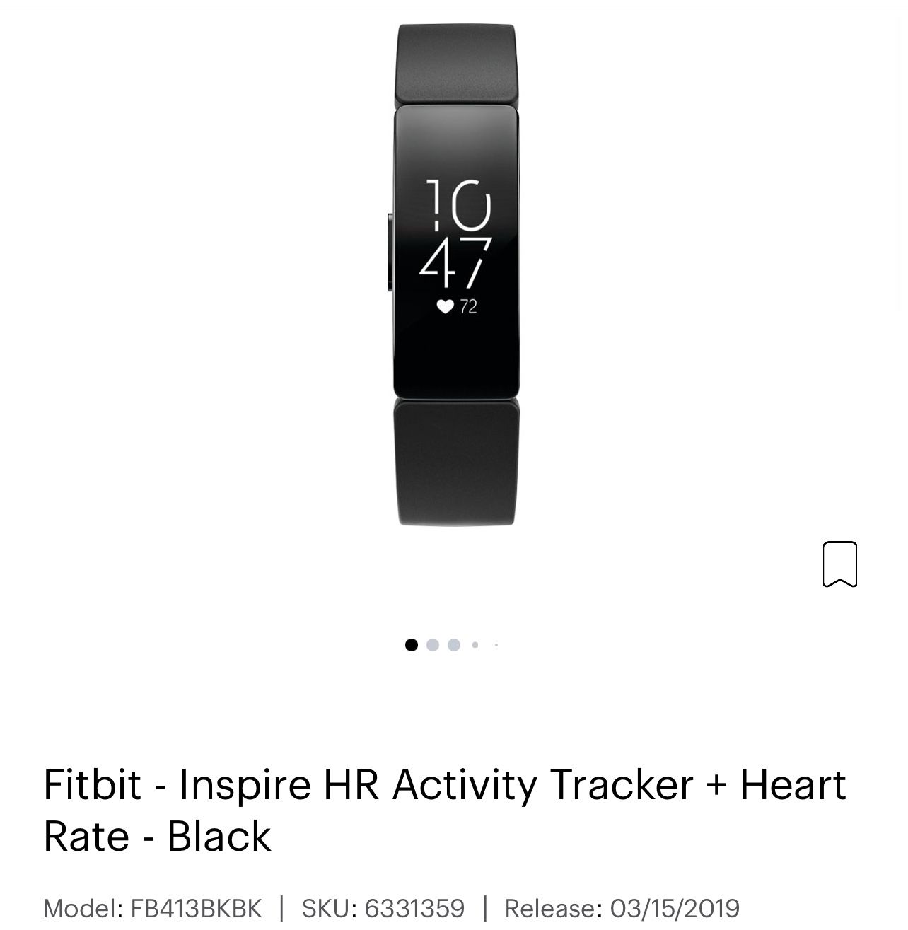 Fitbit Inspire HR Activity Tracker + Heart Rate $40 OBO