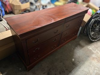 Dresser and King bed