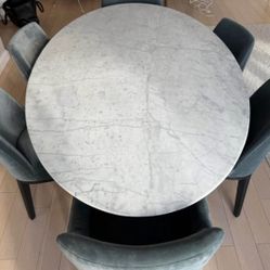 Restoration Hardware Marble Carrara Aero dining table