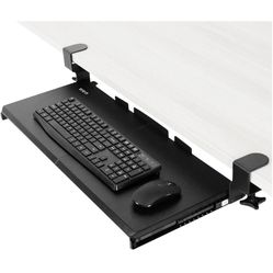 VIVO Small Keyboard Tray, Under Desk Pull Out with Extra Sturdy C Clamp Mount System, 20 Inches (26 Inches Including The Clamps) x 11 Inches Slide-Out