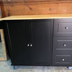 Kitchen Cabinet Cart With Wheels