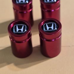 Honda 4 Pack Red Valve Stem Cap