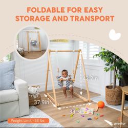 Wooden Swing Set for Toddlers (6-36 months)