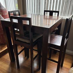 Wooden Dining Set (4 Chairs)