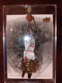 2 basketball cards 1 jordan gold card other is a autograph asking $25.00 for both