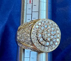 10k Yellow Gold Natural 2.85 Carat Diamond  Ring 10.2g SZ 9.5-Highland Park 90042-Price Is Firm