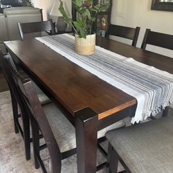 Dining Table And Counter Height Chairs