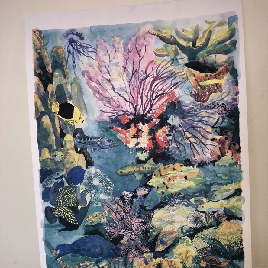 Watercolor on foam board