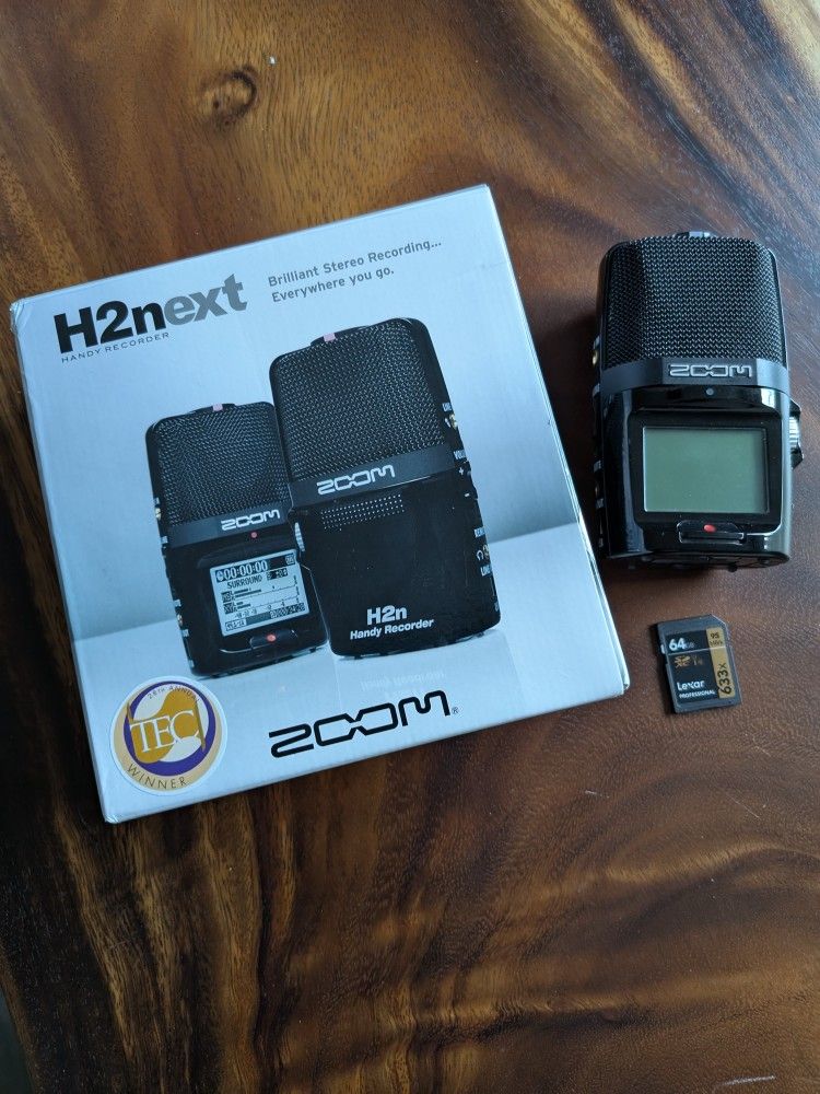 Zoom H2N Field Recorder. Microphone. 64GB SD Card. 