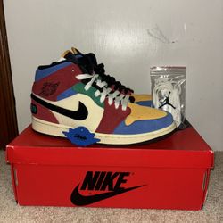 Jordan 1 Mid Fearless Blue Size 9.5 M