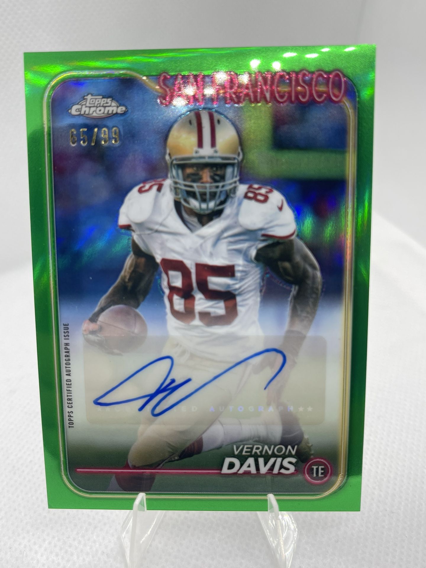 2024 Topps Chrome Vernon Davis Autograph Numbered To 99