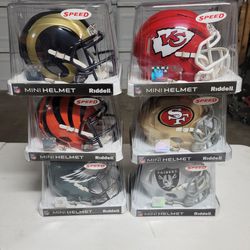 Mini NFL helmets