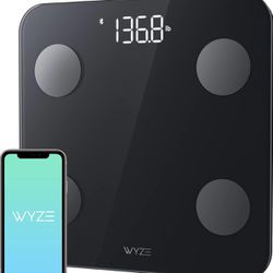 Wyze Scale S, Scale for Body Weight, Digital Bathroom Scale for Body Fat, BMI, Muscle, and Heart Rat