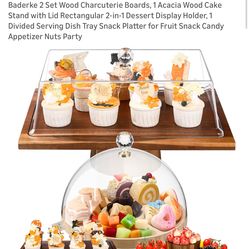 2 piece wood charcuterie board