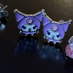  Sanrio Kuromi  3 Piece Earings Set