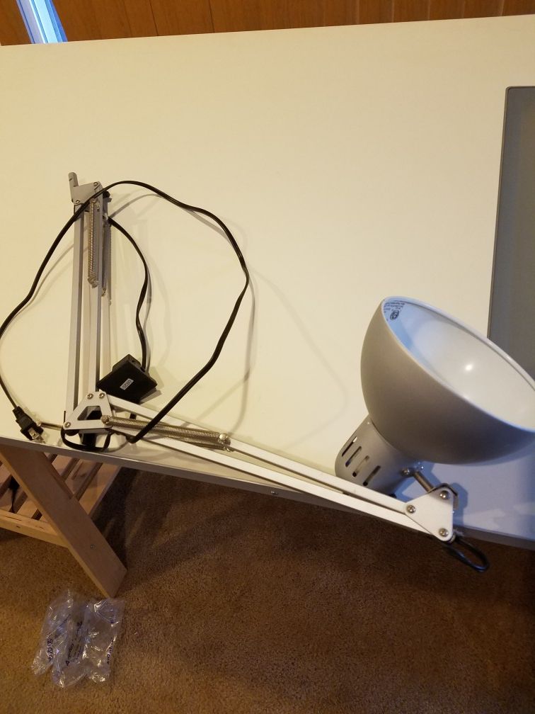 IKEA Drafting Table and Lamp