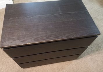 IKEA MALM 3-Drawer Dresser Chest - Black