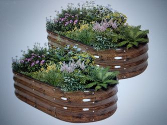 2 new garden raised beds 4x2x1 ft.