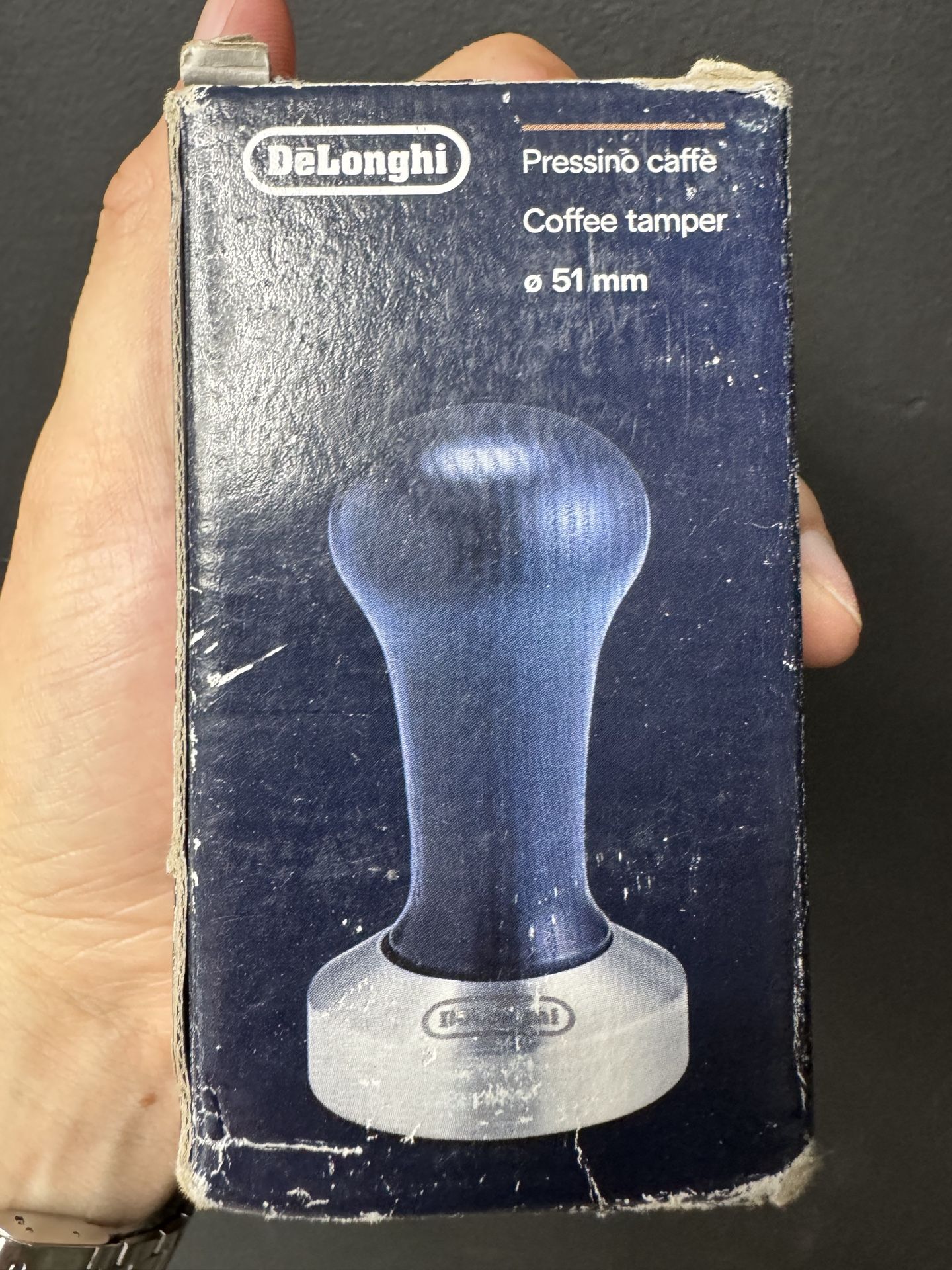 Delonghi Navy Wooden Espresso Tamper 51mm