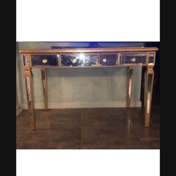 Z Gallerie mirror desk with drawers