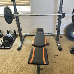 Gold’s Gym XRS 20 Olympic Workout Rack And Weights 